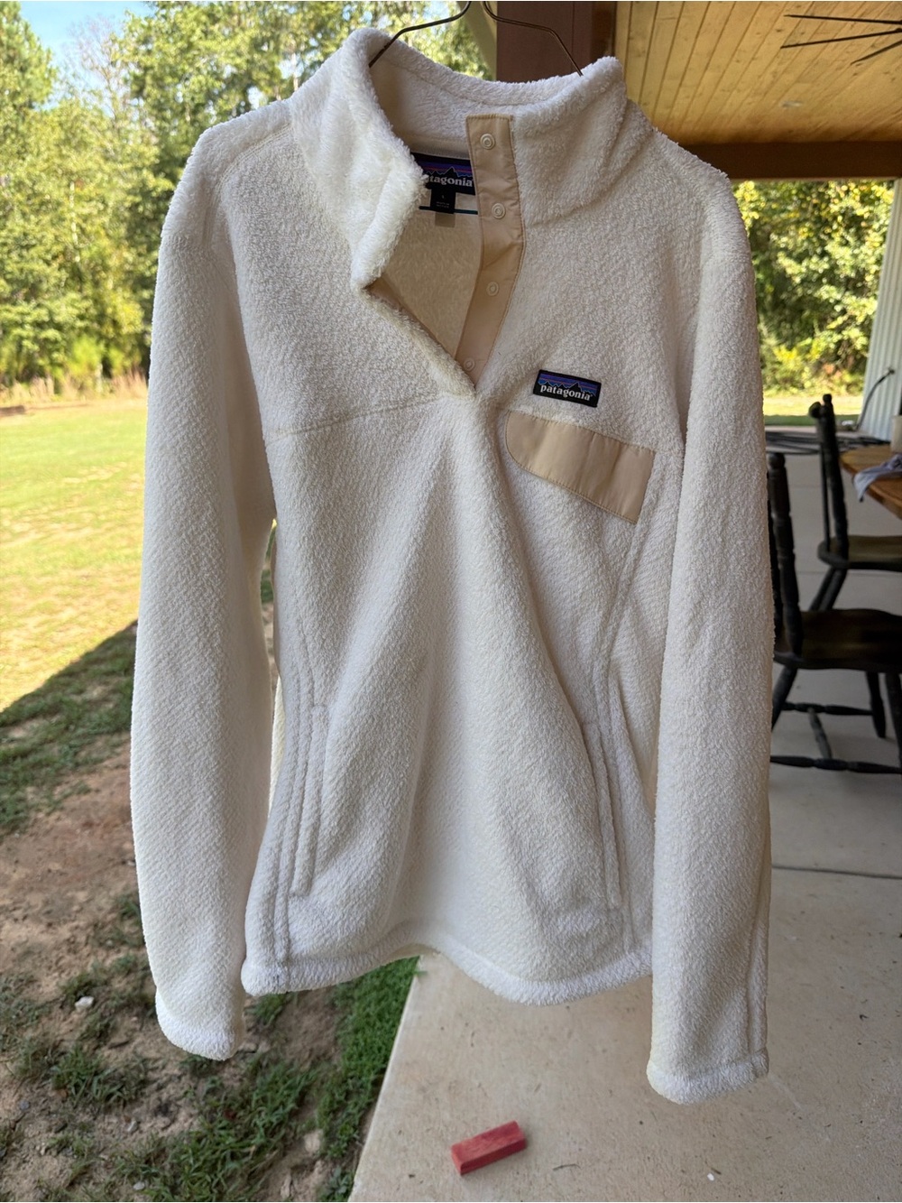 Patagonia Women’s Cream Sherpa Snap-Front Pullover Jacket
